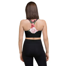 Lade das Bild in den Galerie-Viewer, Longline Sport-BH Red Roses Ansicht back