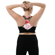 Lade das Bild in den Galerie-Viewer, Longline Sport-BH Red Roses Ansicht hinten XL