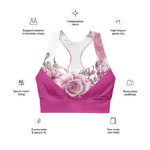Lade das Bild in den Galerie-Viewer, Longline Sport-BH Vintage Rose