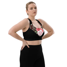 Lade das Bild in den Galerie-Viewer, Longline Sport-BH Red Roses Ansicht rechts XL