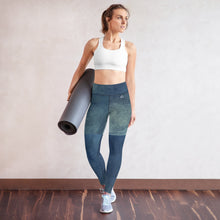 Lade das Bild in den Galerie-Viewer, high waist leggings powder blue vorne