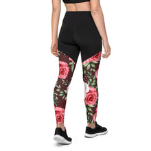 Lade das Bild in den Galerie-Viewer, Fanny Pack Leggings Red Roses Ansicht back