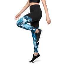 Lade das Bild in den Galerie-Viewer, Fanny Pack Leggings Misses Blue Ansicht Links Bewegung