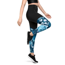 Lade das Bild in den Galerie-Viewer, Fanny Pack Leggings Misses Blue Ansicht rechts Bewegung
