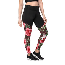 Lade das Bild in den Galerie-Viewer, Fanny Pack Leggings Red Roses Ansicht rechts